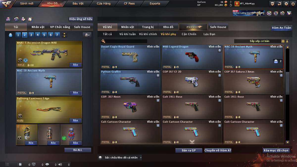 shop acc cf uy tin gia re